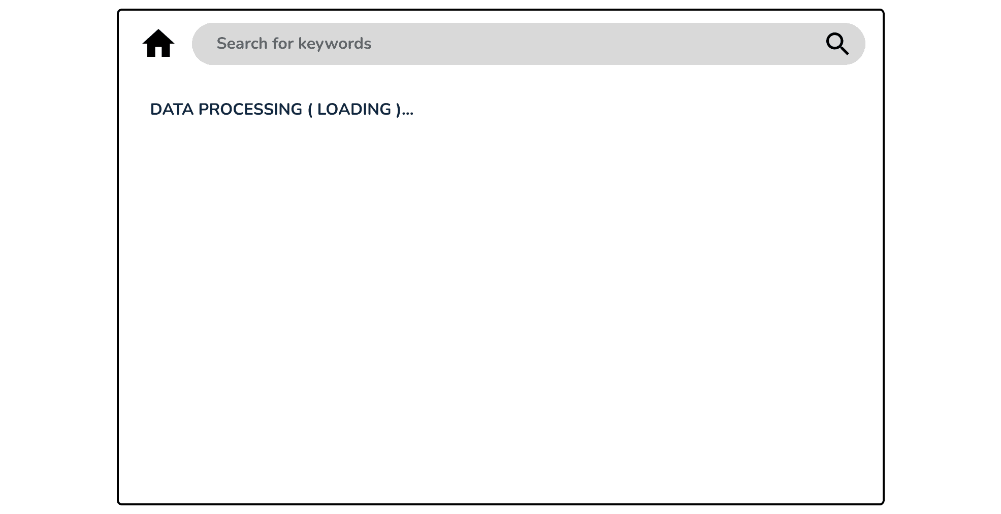 Data loading page hi-fi mockup design